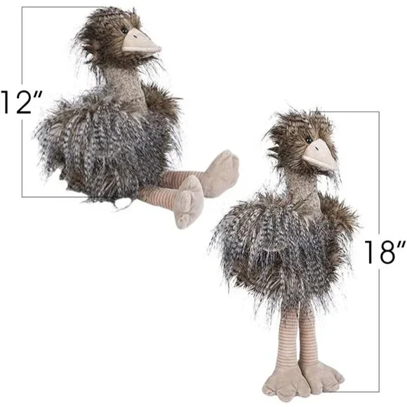 Emu Plush Toy for Kids 1PC Long Hair Stuffed Ostrich Toy Soft Stuffed Toys - Picture 3 of 7